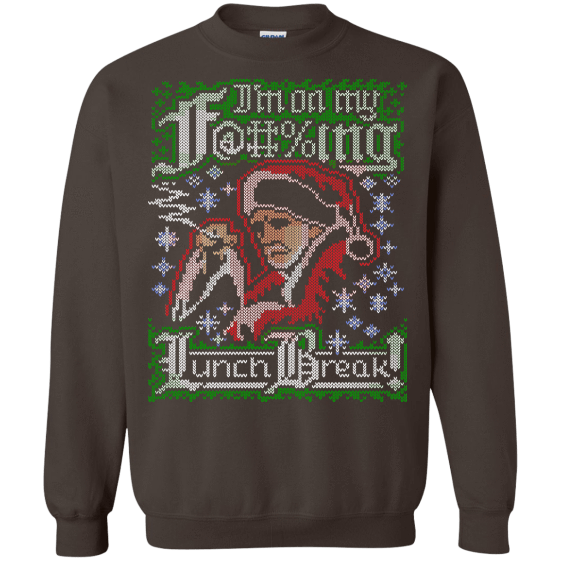 Sweatshirts Dark Chocolate / Small Bad Santa Ugly sweater Crewneck Sweatshirt