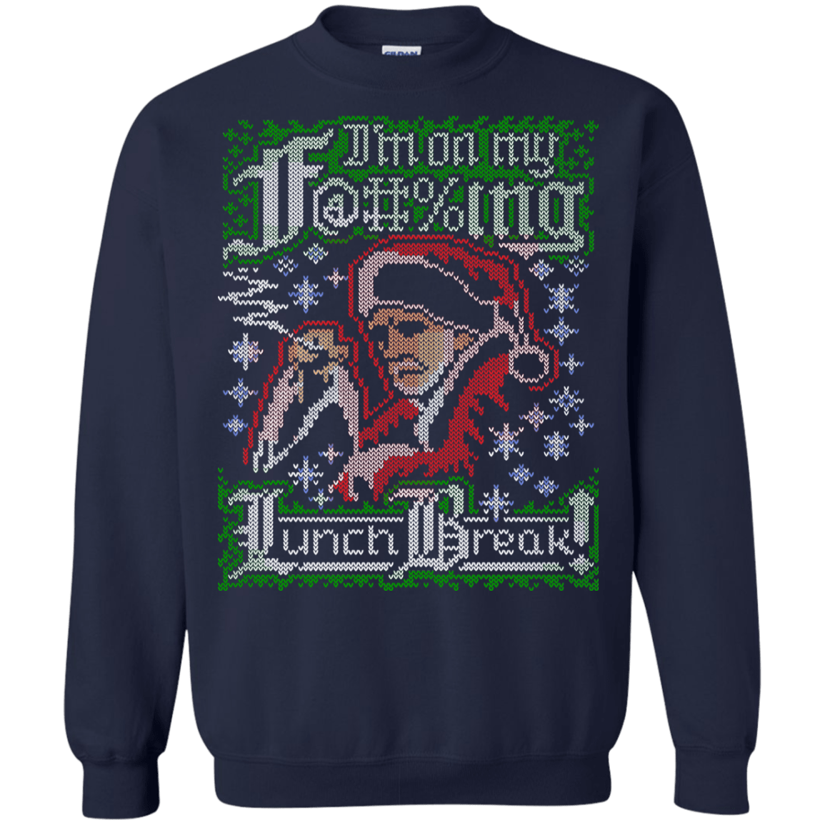 Sweatshirts Navy / Small Bad Santa Ugly sweater Crewneck Sweatshirt