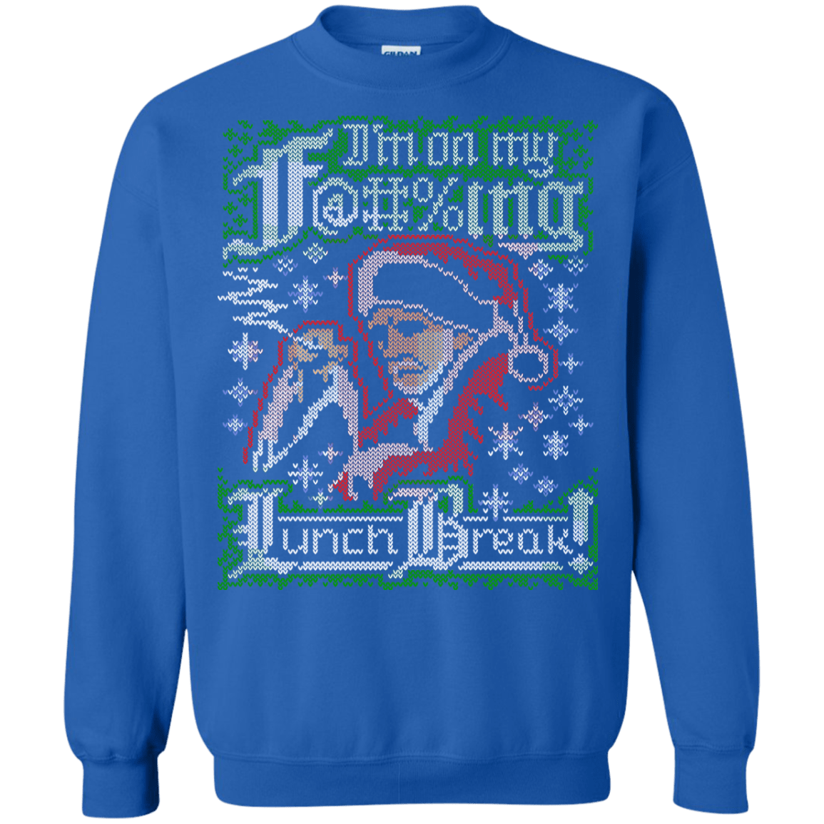 Sweatshirts Royal / Small Bad Santa Ugly sweater Crewneck Sweatshirt