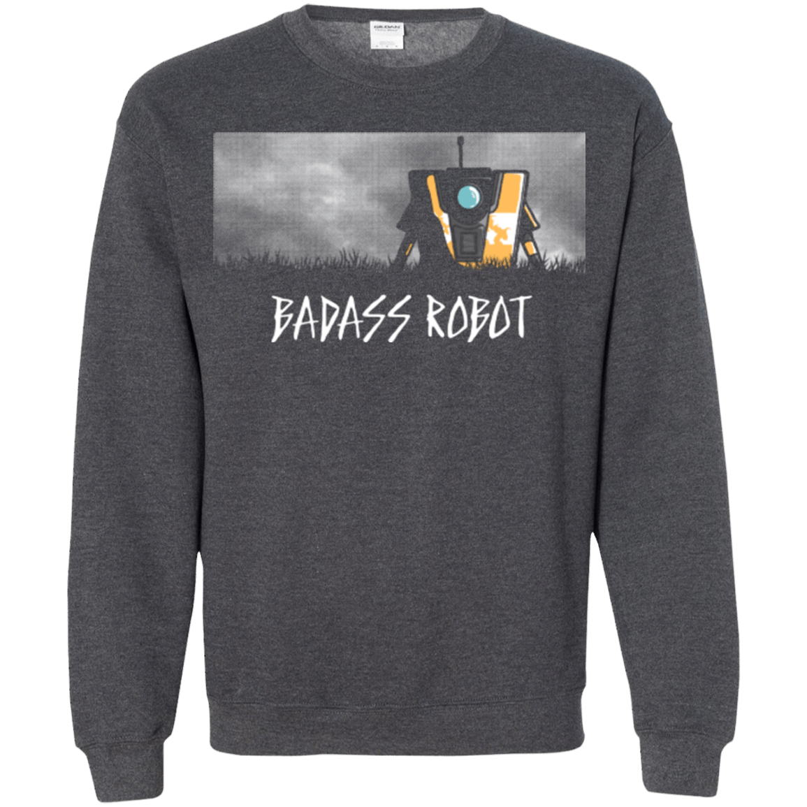 Sweatshirts Dark Heather / Small BADASS ROBOT Crewneck Sweatshirt
