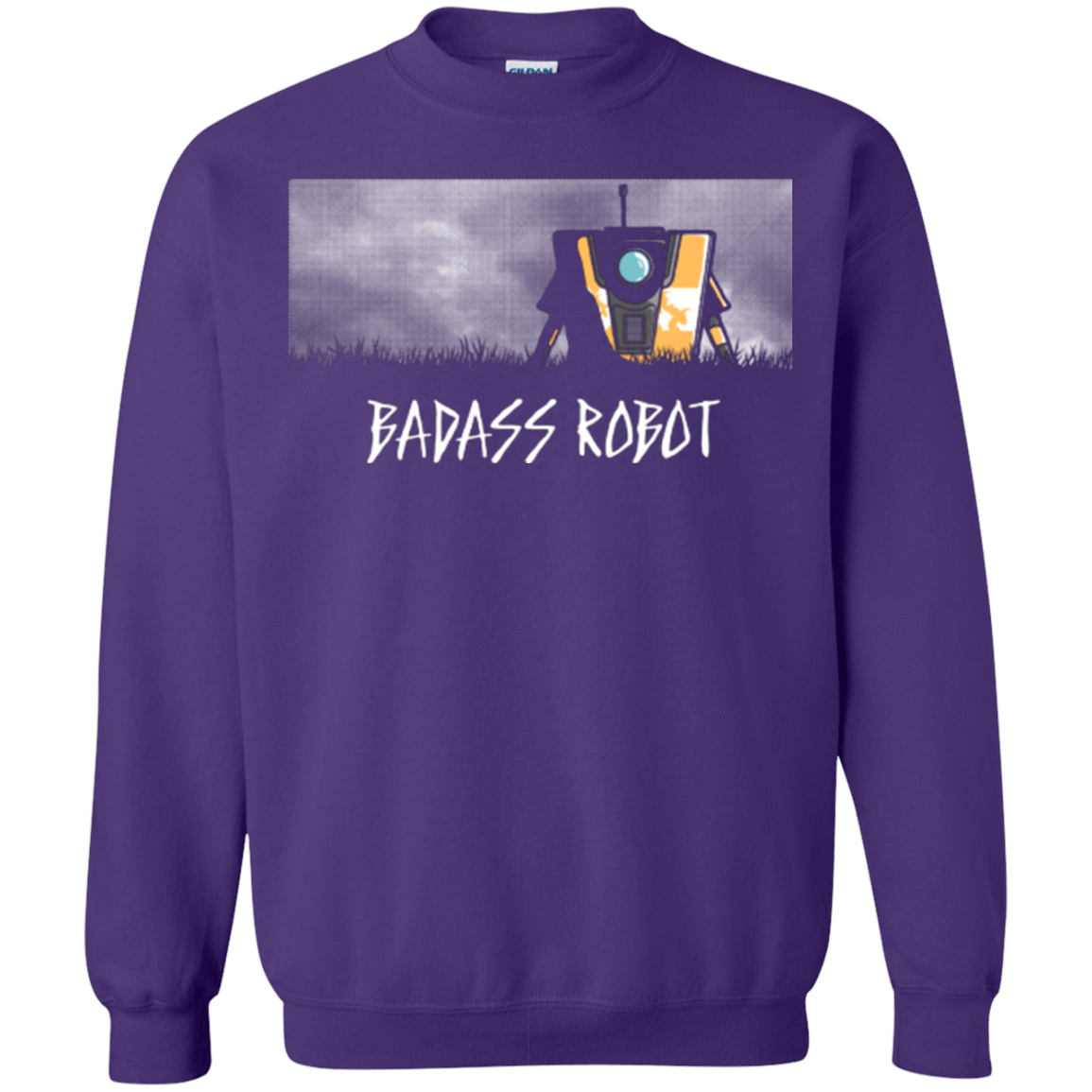 Sweatshirts Purple / Small BADASS ROBOT Crewneck Sweatshirt