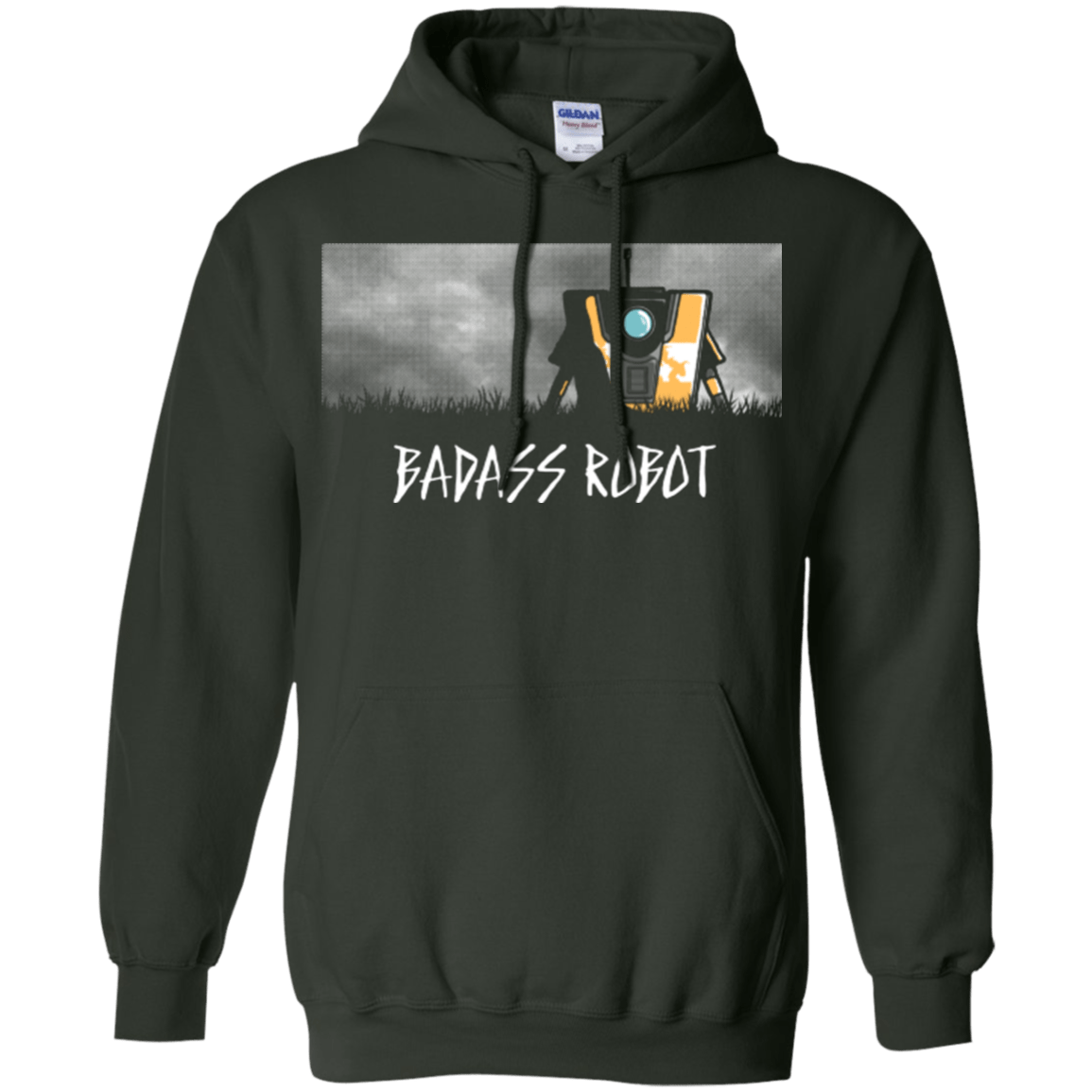 Sweatshirts Forest Green / Small BADASS ROBOT Pullover Hoodie