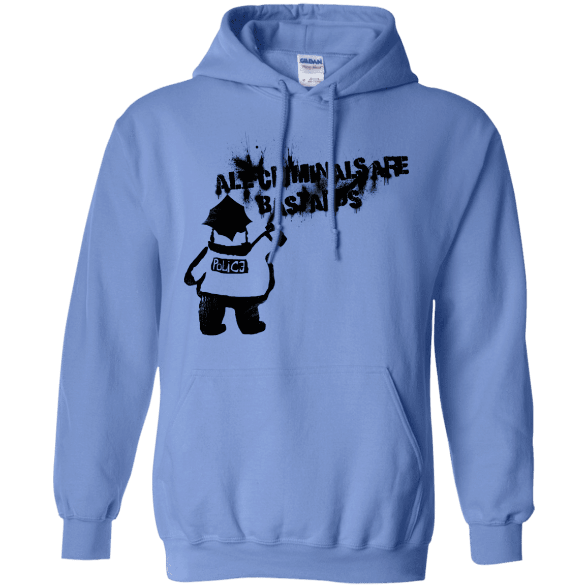 Sweatshirts Carolina Blue / S Banksy Police Pullover Hoodie