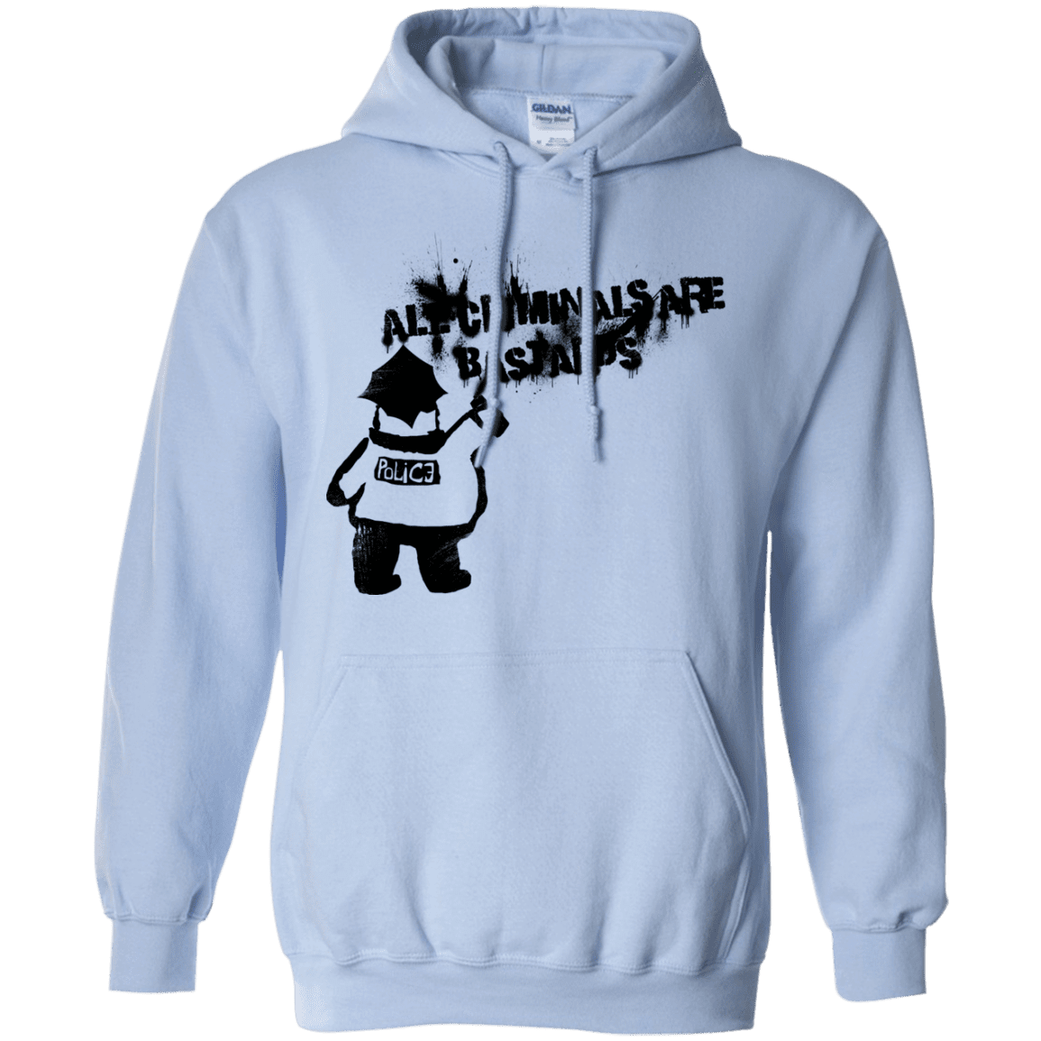 Sweatshirts Light Blue / S Banksy Police Pullover Hoodie