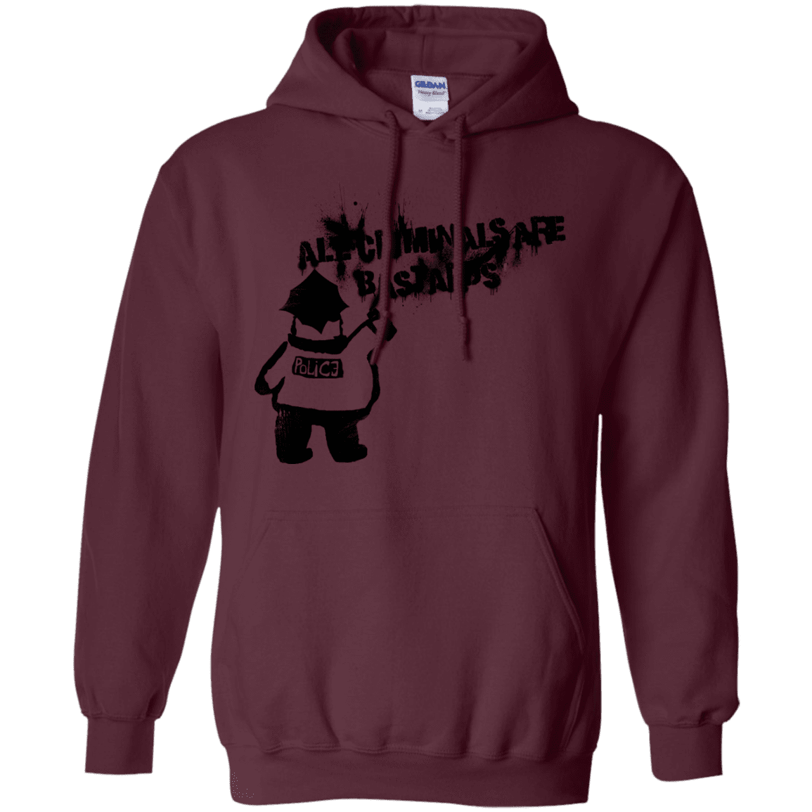 Sweatshirts Maroon / S Banksy Police Pullover Hoodie