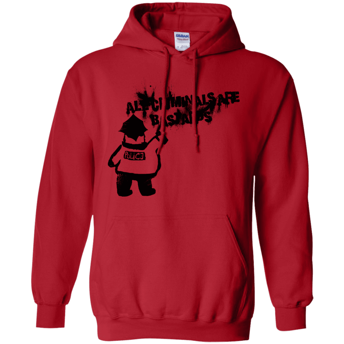 Sweatshirts Red / S Banksy Police Pullover Hoodie