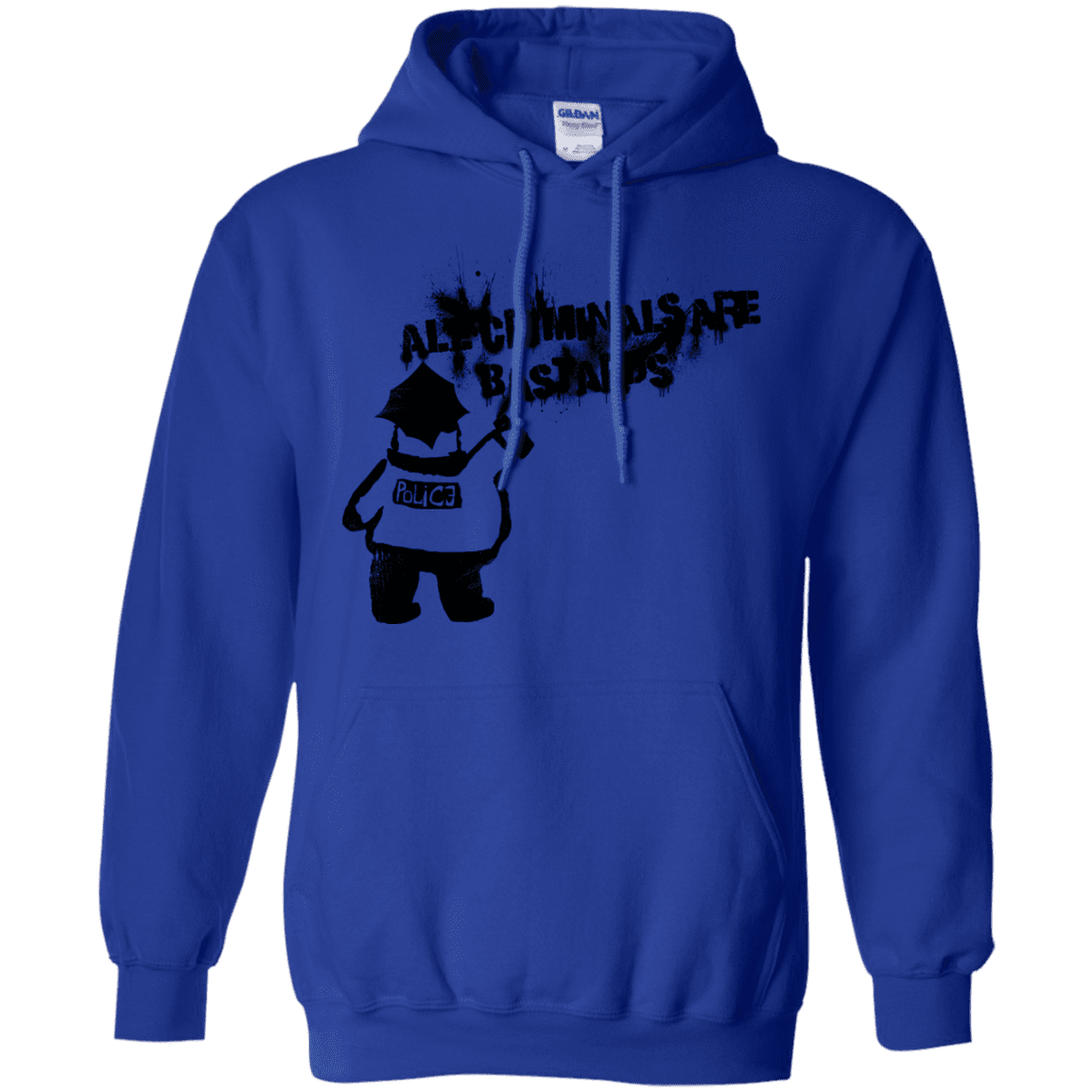 Sweatshirts Royal / S Banksy Police Pullover Hoodie