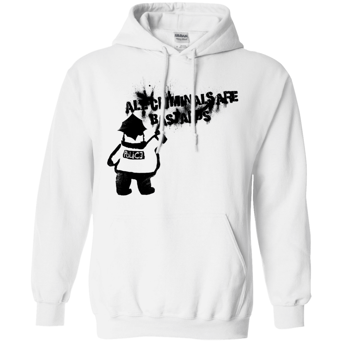 Sweatshirts White / S Banksy Police Pullover Hoodie