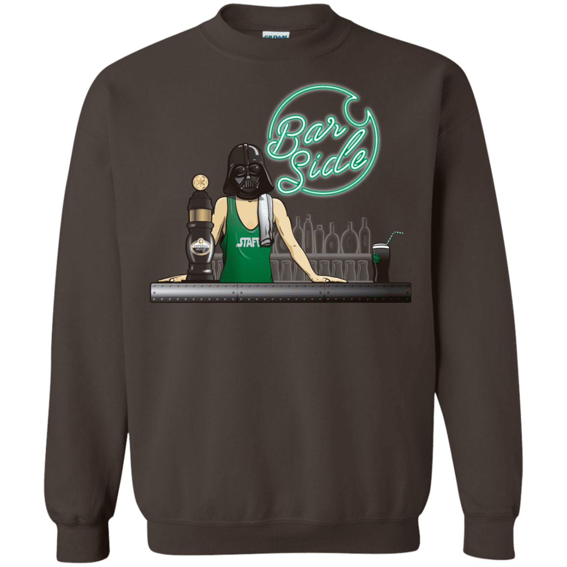 Sweatshirts Dark Chocolate / Small Bar side Crewneck Sweatshirt