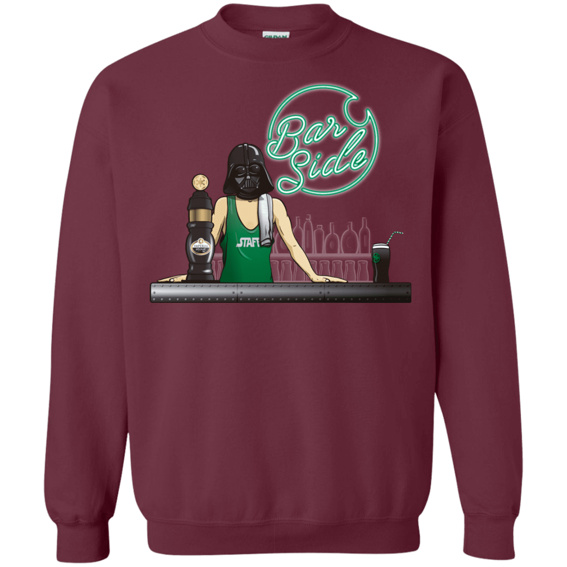 Sweatshirts Maroon / Small Bar side Crewneck Sweatshirt