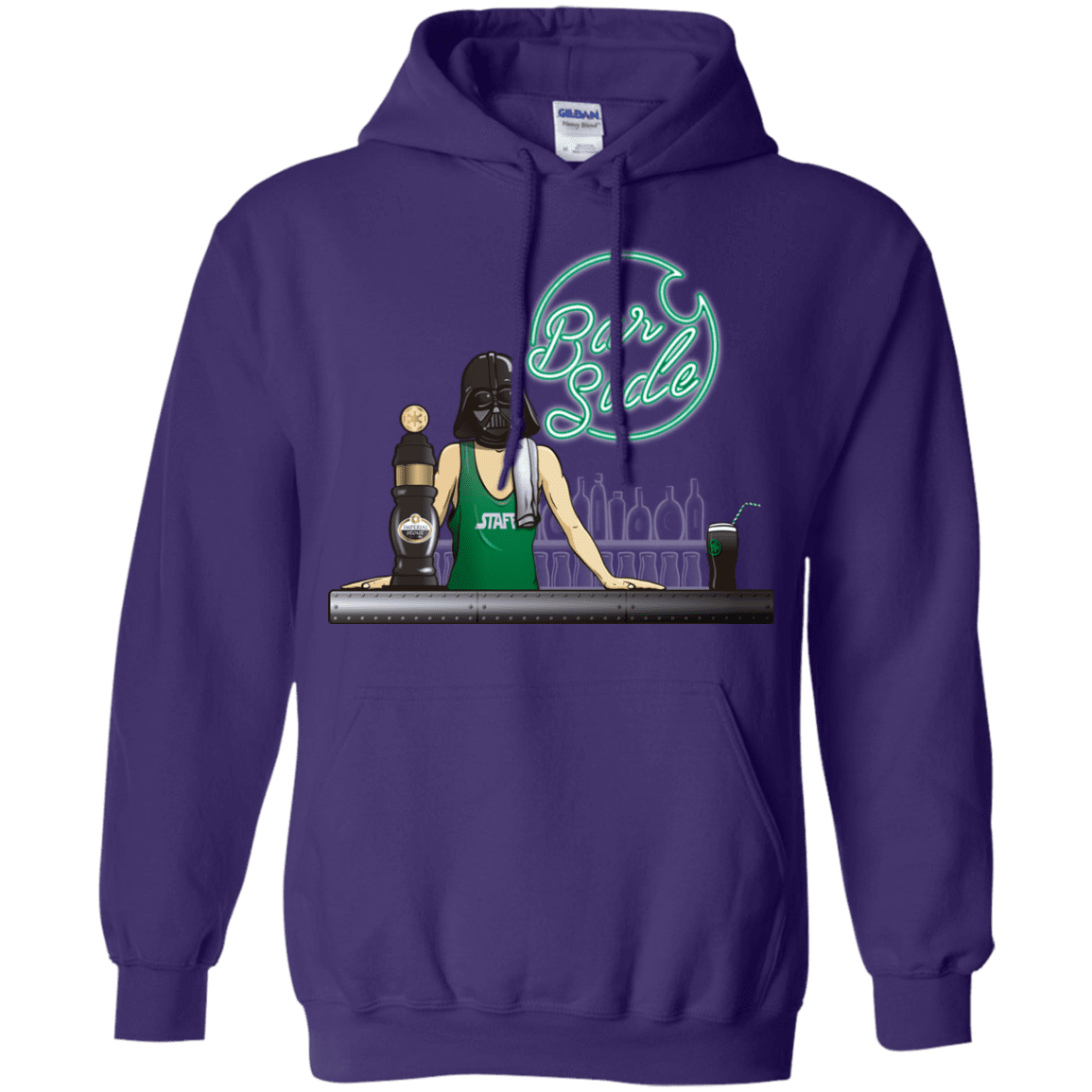 Sweatshirts Purple / Small Bar side Pullover Hoodie