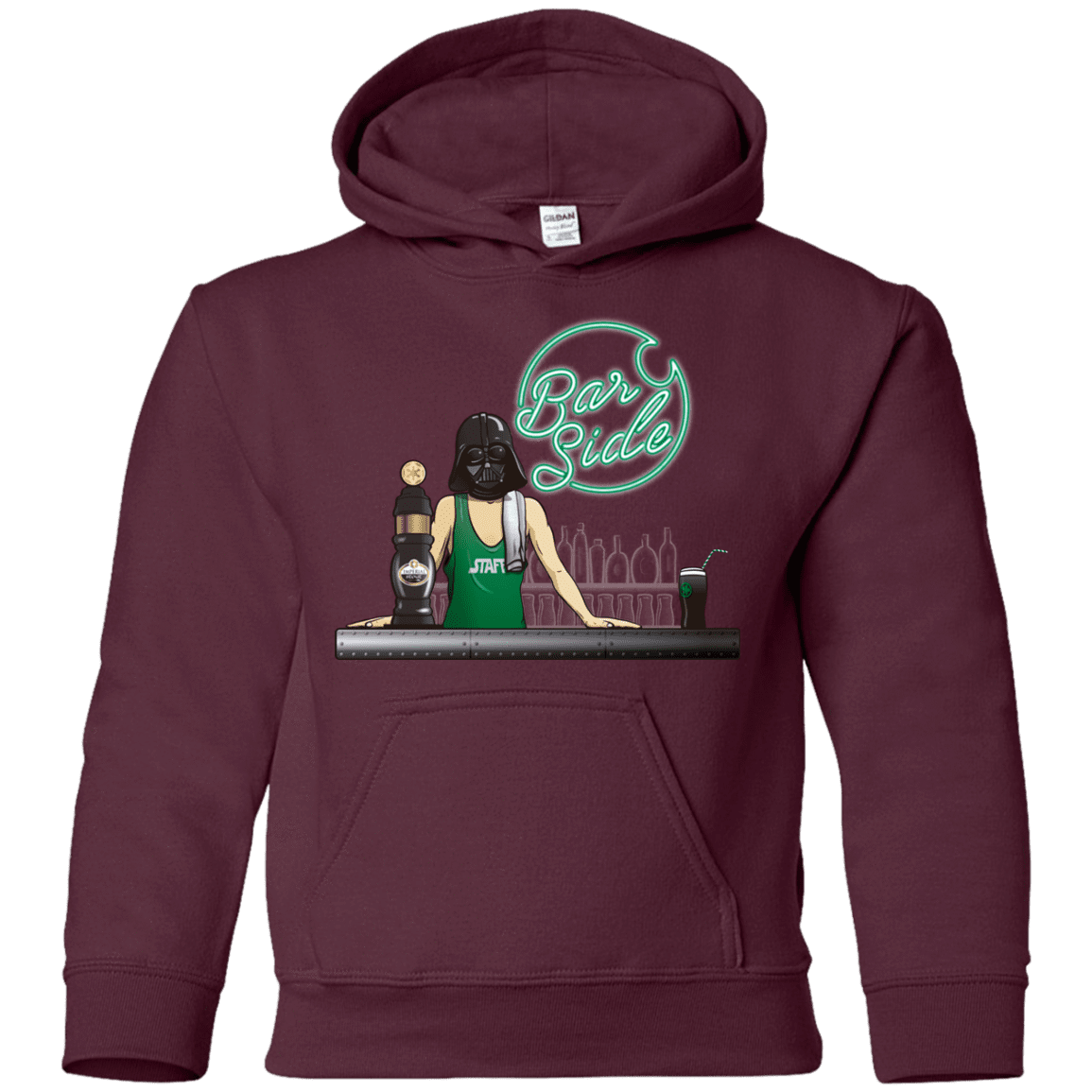 Sweatshirts Maroon / YS Bar side Youth Hoodie