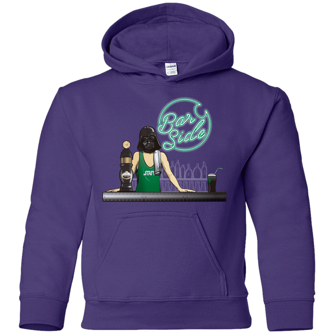 Sweatshirts Purple / YS Bar side Youth Hoodie