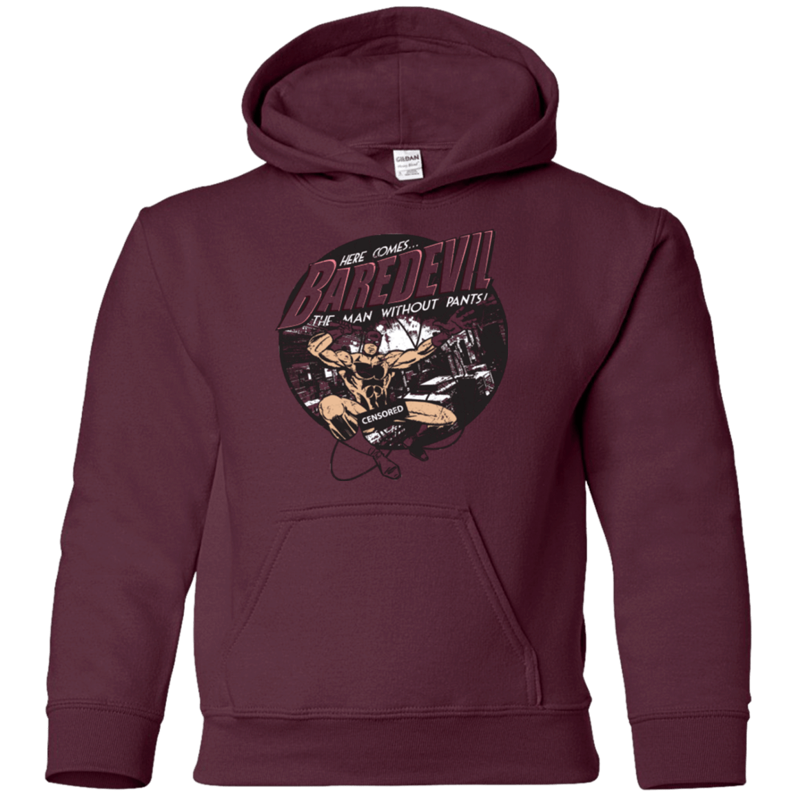 Sweatshirts Maroon / YS Baredevil Youth Hoodie