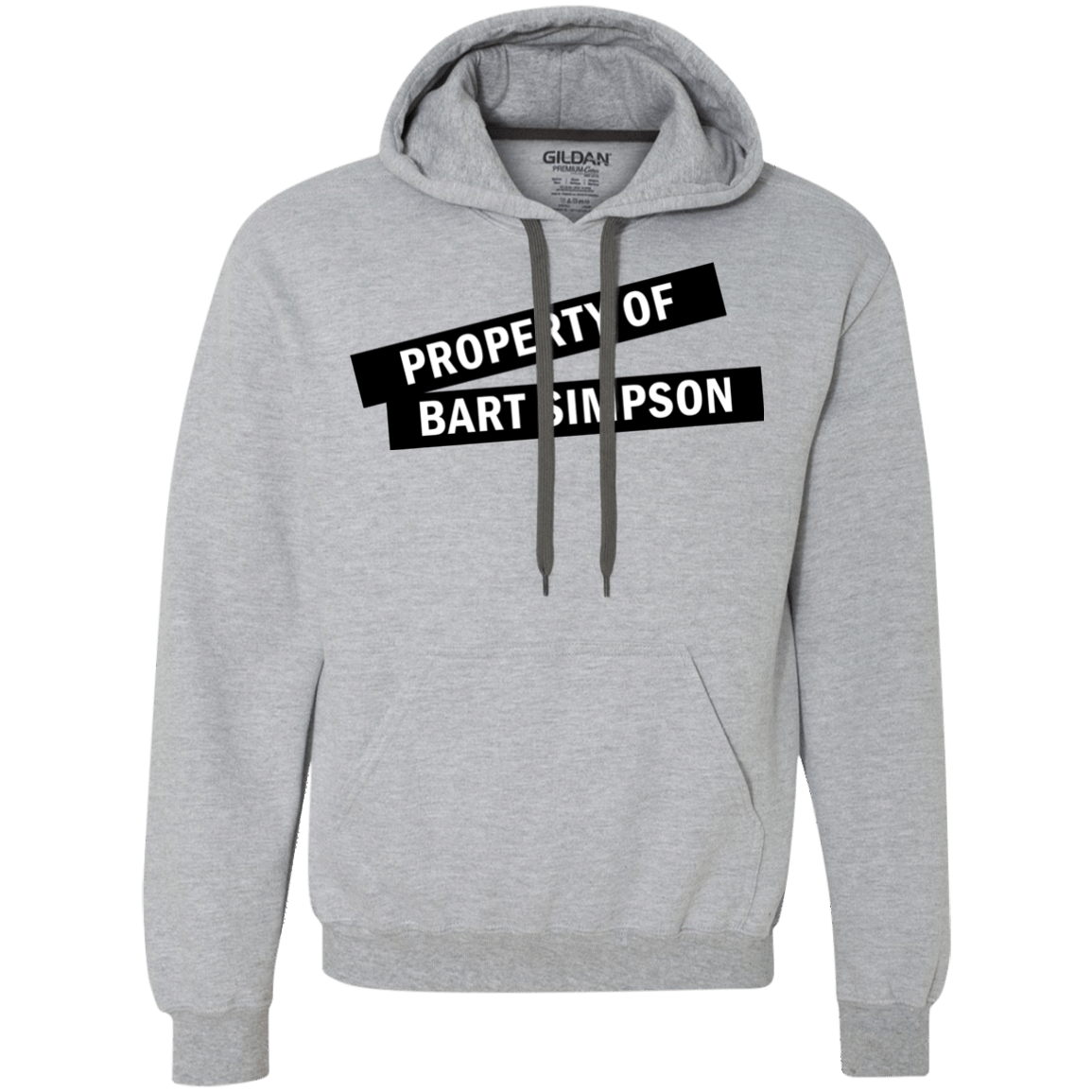 Sweatshirts Sport Grey / Small Bart Simpson Premium Fleece Hoodie