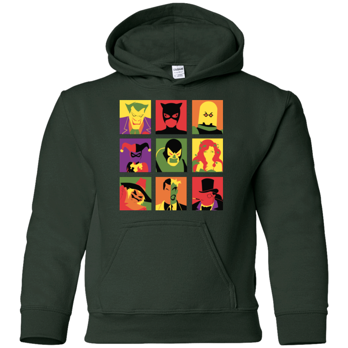 Sweatshirts Forest Green / YS Bat Pop Youth Hoodie