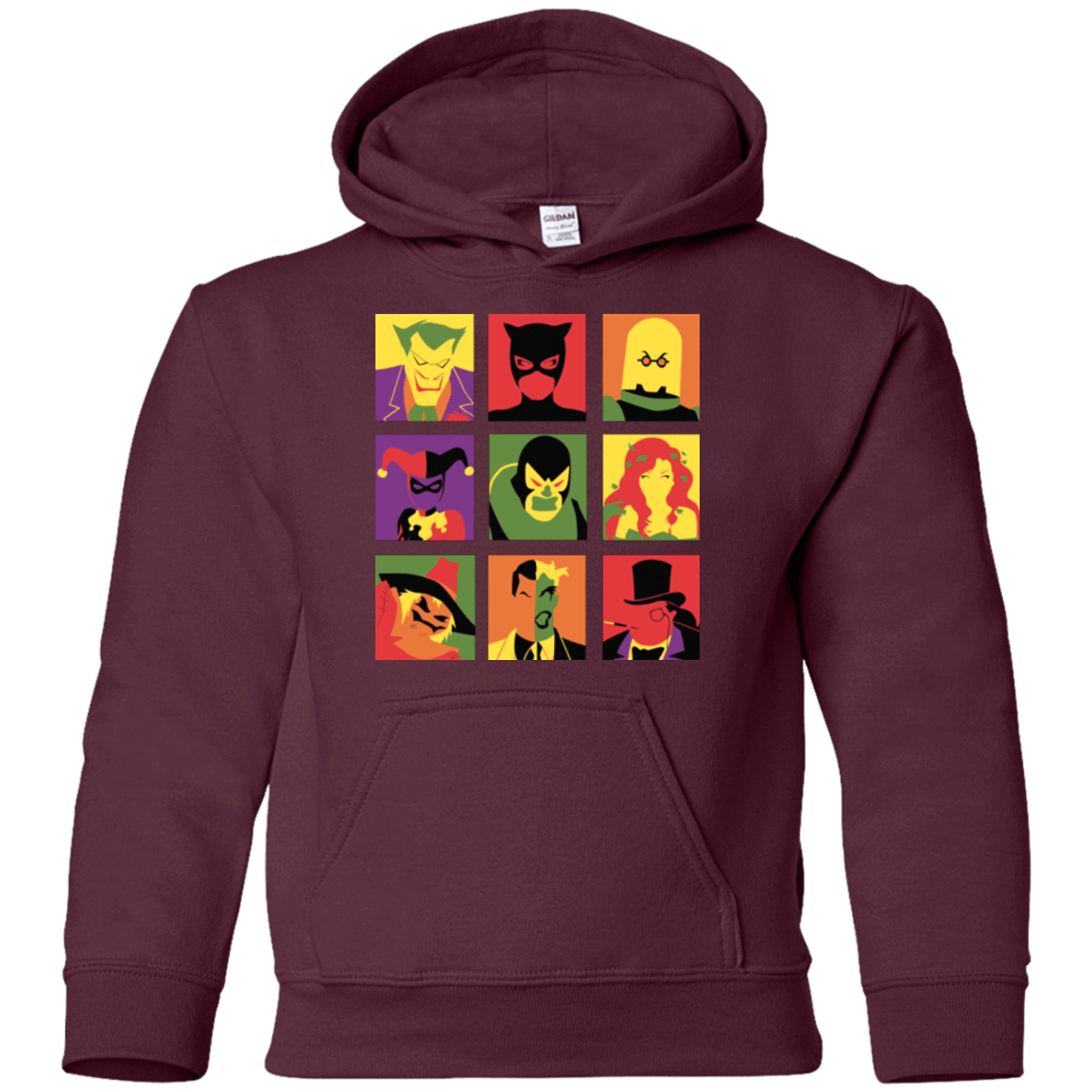 Sweatshirts Maroon / YS Bat Pop Youth Hoodie