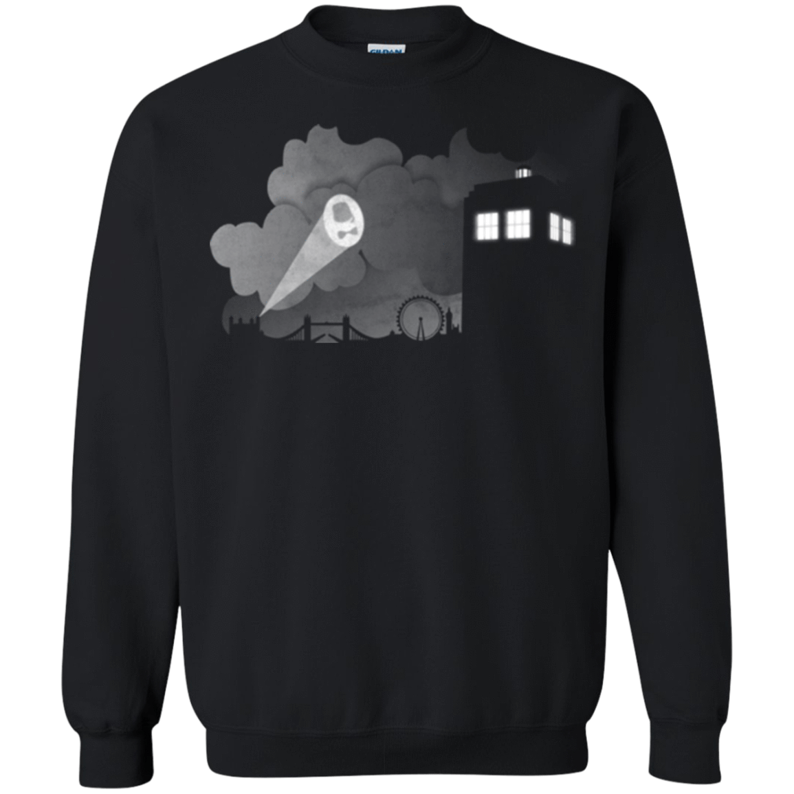 Sweatshirts Black / Small Bat Tardis Crewneck Sweatshirt