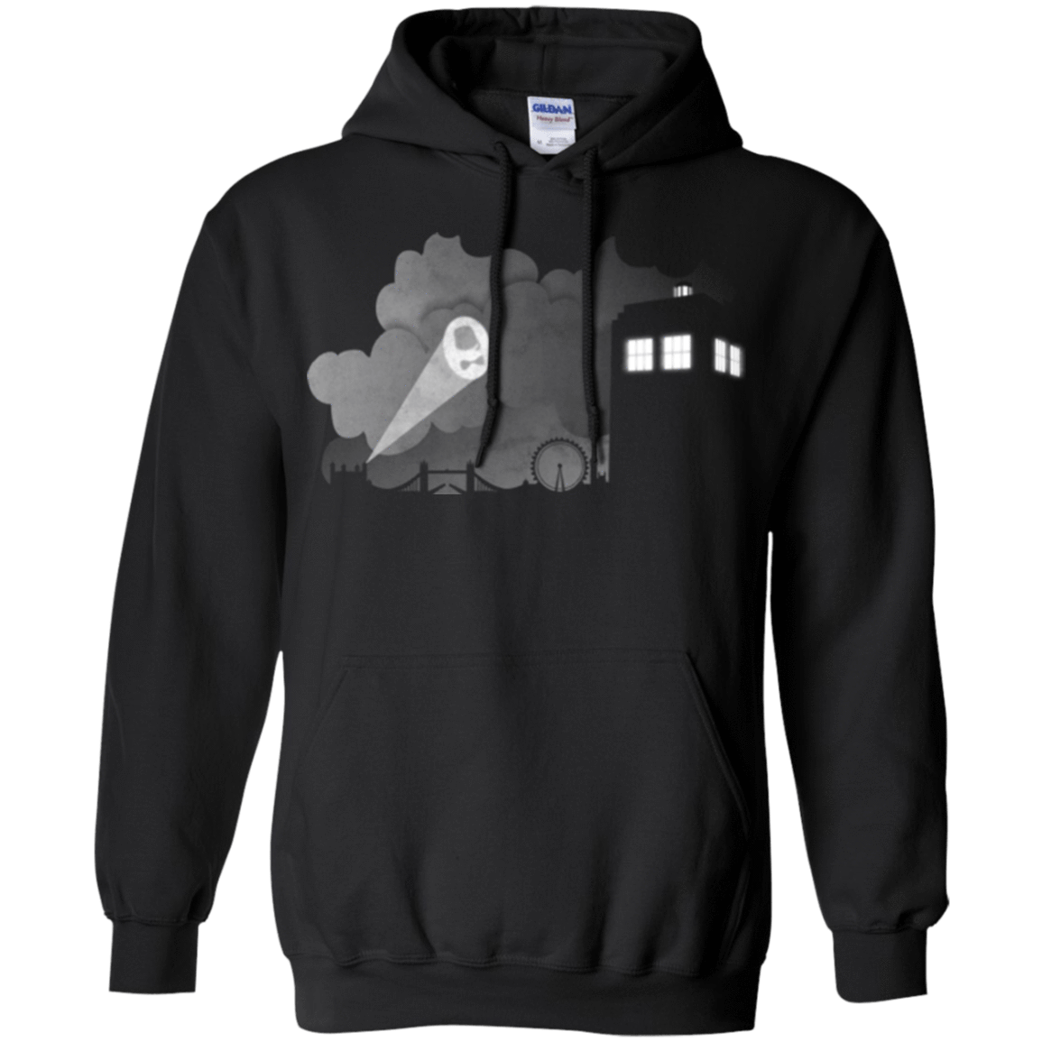 Sweatshirts Black / Small Bat Tardis Pullover Hoodie