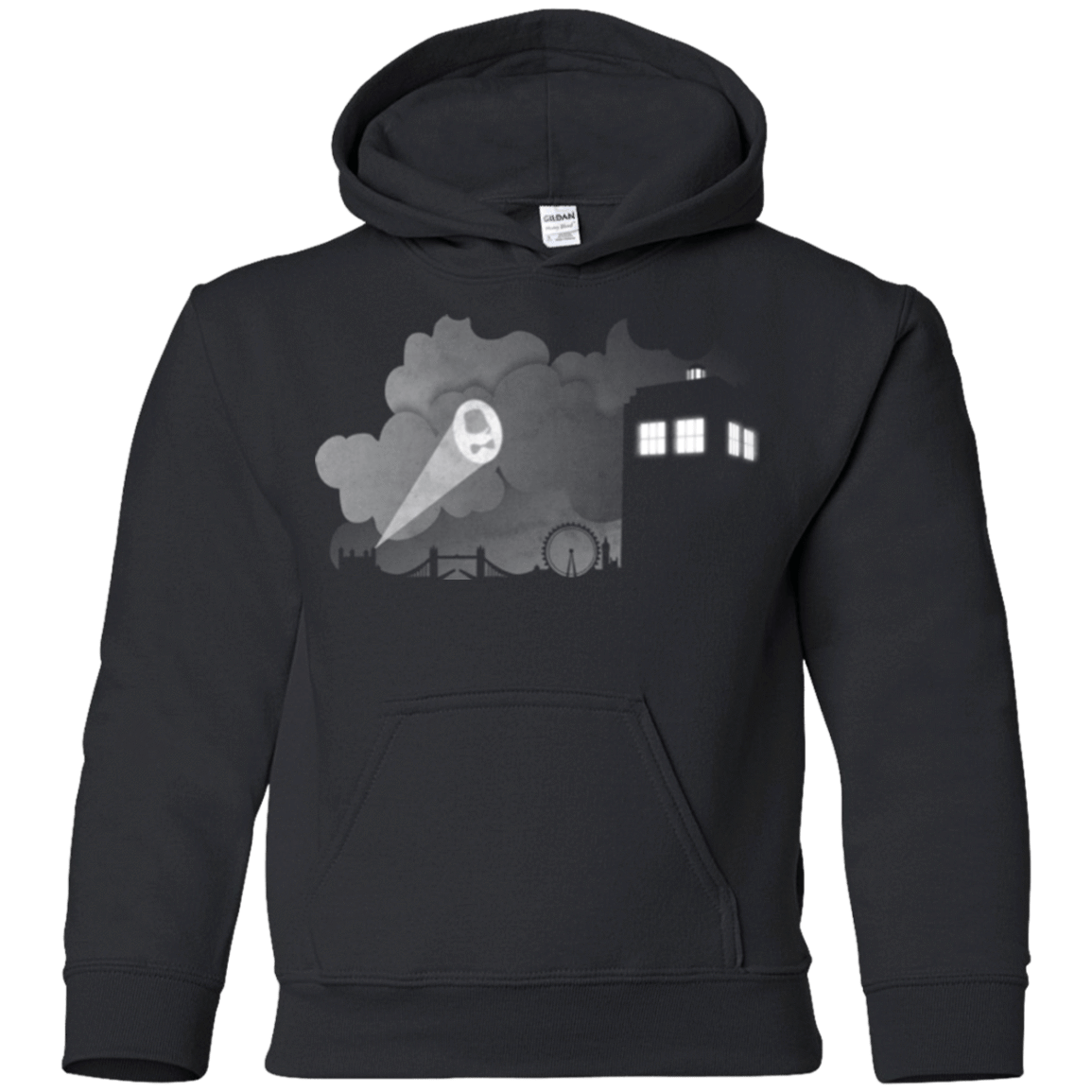Sweatshirts Black / YS Bat Tardis Youth Hoodie