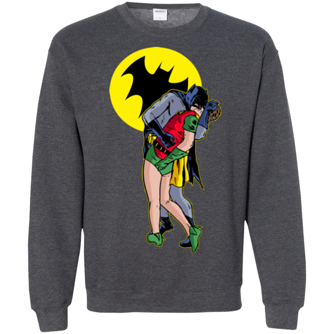 Sweatshirts Dark Heather / Small Batkiss Signal Crewneck Sweatshirt
