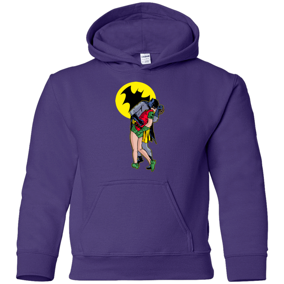Sweatshirts Purple / YS Batkiss Signal Youth Hoodie