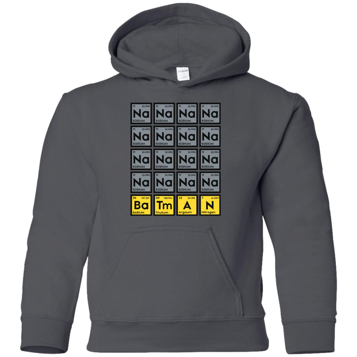 Sweatshirts Charcoal / YS Batmanium Youth Hoodie