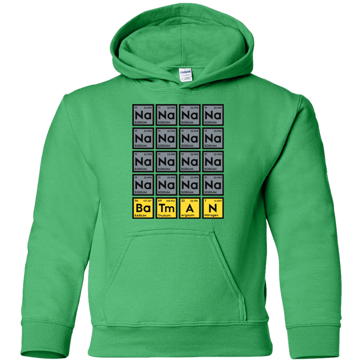 Sweatshirts Irish Green / YS Batmanium Youth Hoodie