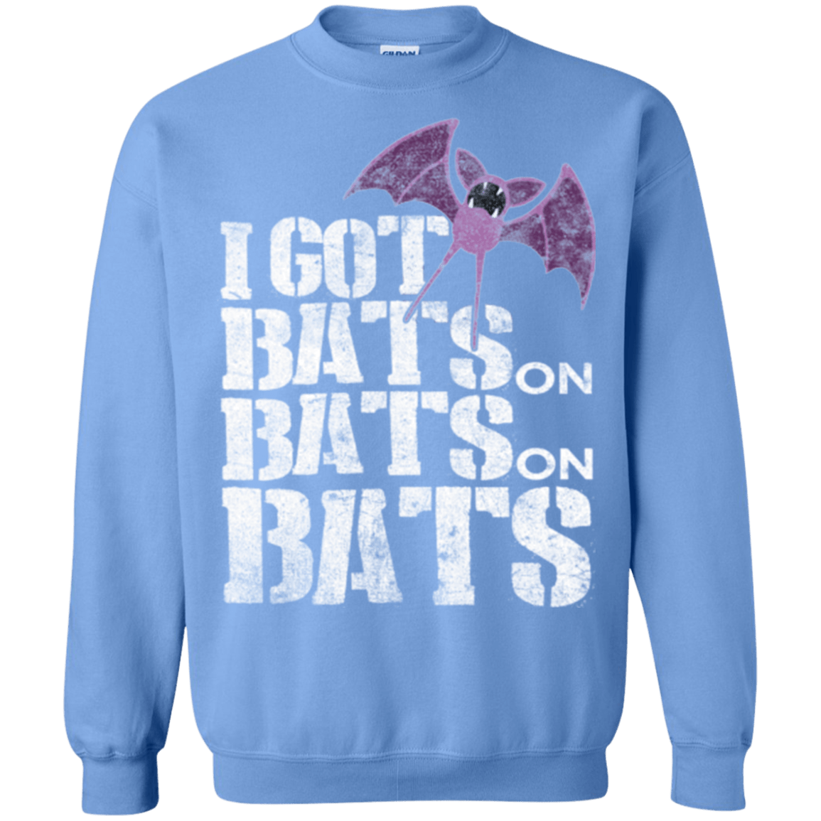 Sweatshirts Carolina Blue / Small Bats on Bats on Bats Crewneck Sweatshirt