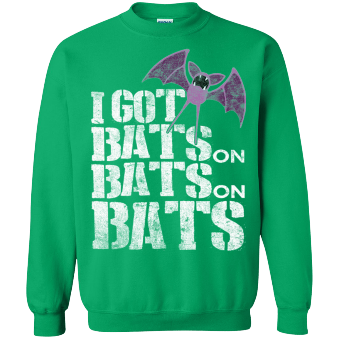 Sweatshirts Irish Green / Small Bats on Bats on Bats Crewneck Sweatshirt