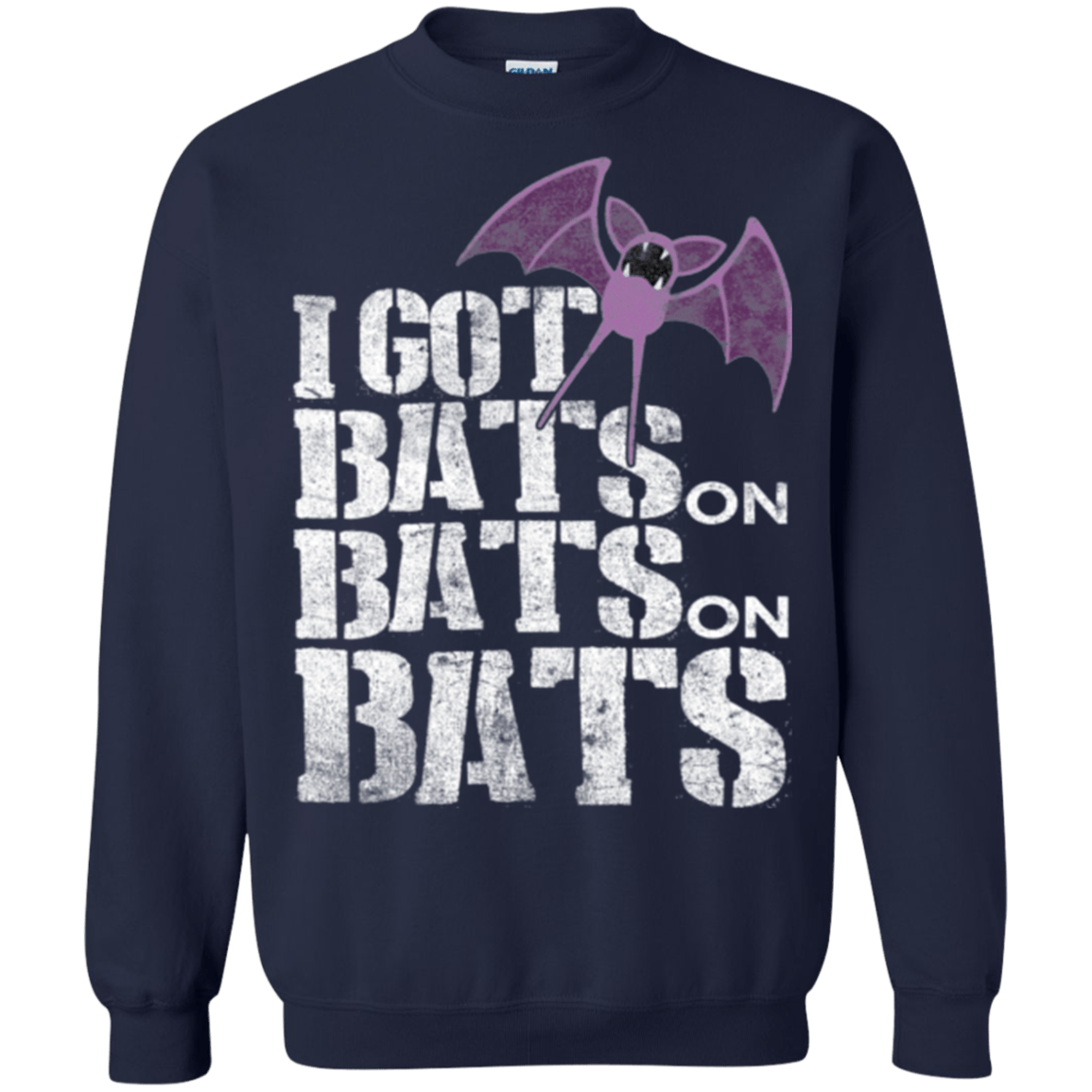 Sweatshirts Navy / Small Bats on Bats on Bats Crewneck Sweatshirt