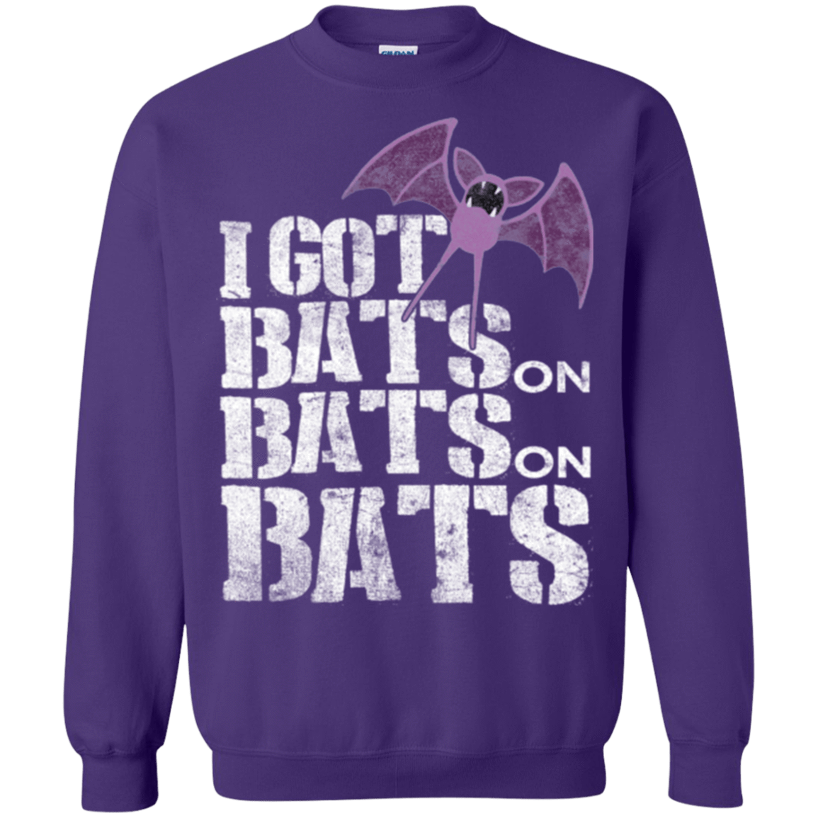 Sweatshirts Purple / Small Bats on Bats on Bats Crewneck Sweatshirt