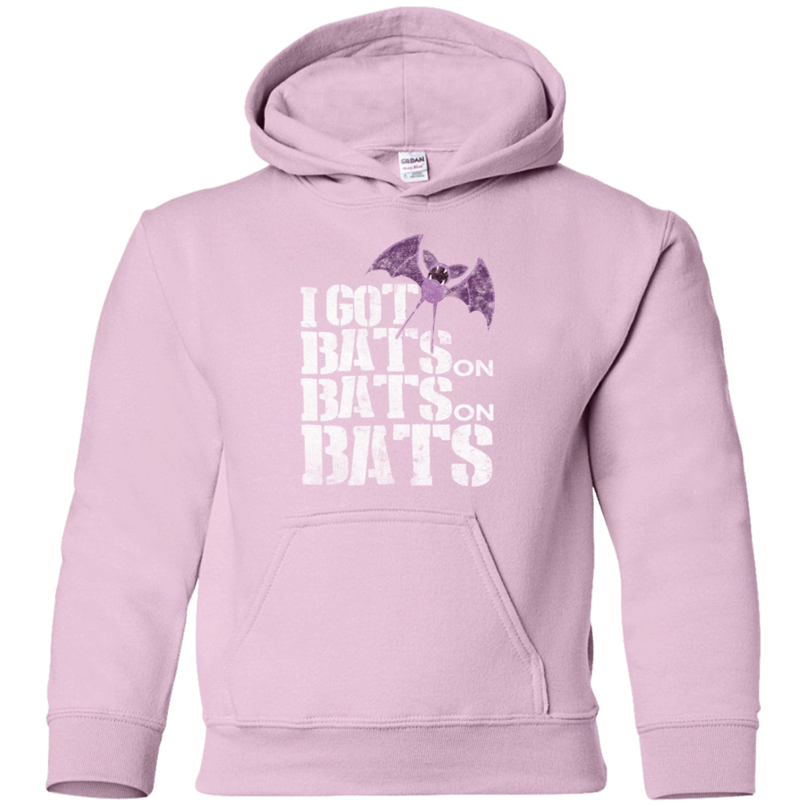 Sweatshirts Light Pink / YS Bats on Bats on Bats Youth Hoodie