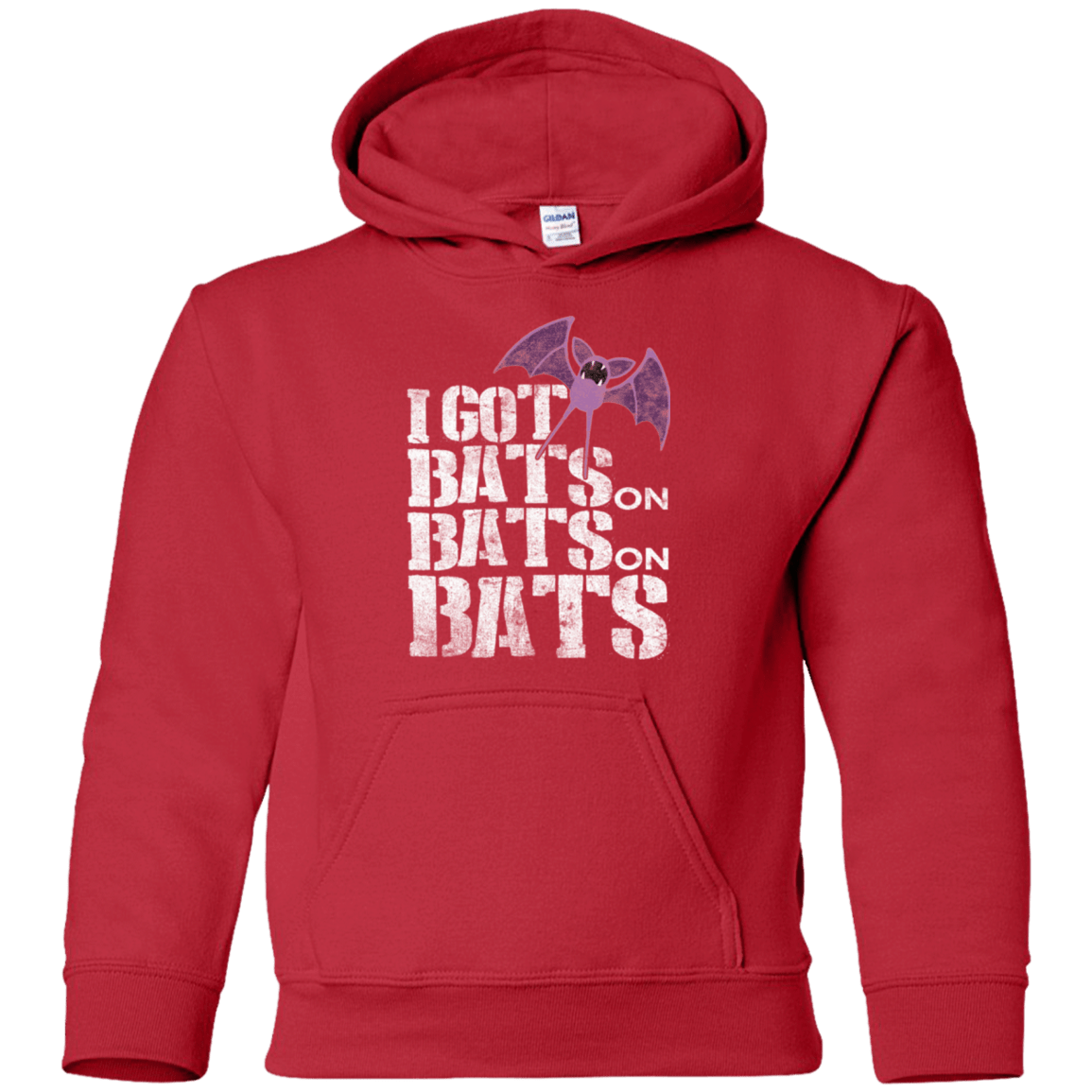 Sweatshirts Red / YS Bats on Bats on Bats Youth Hoodie