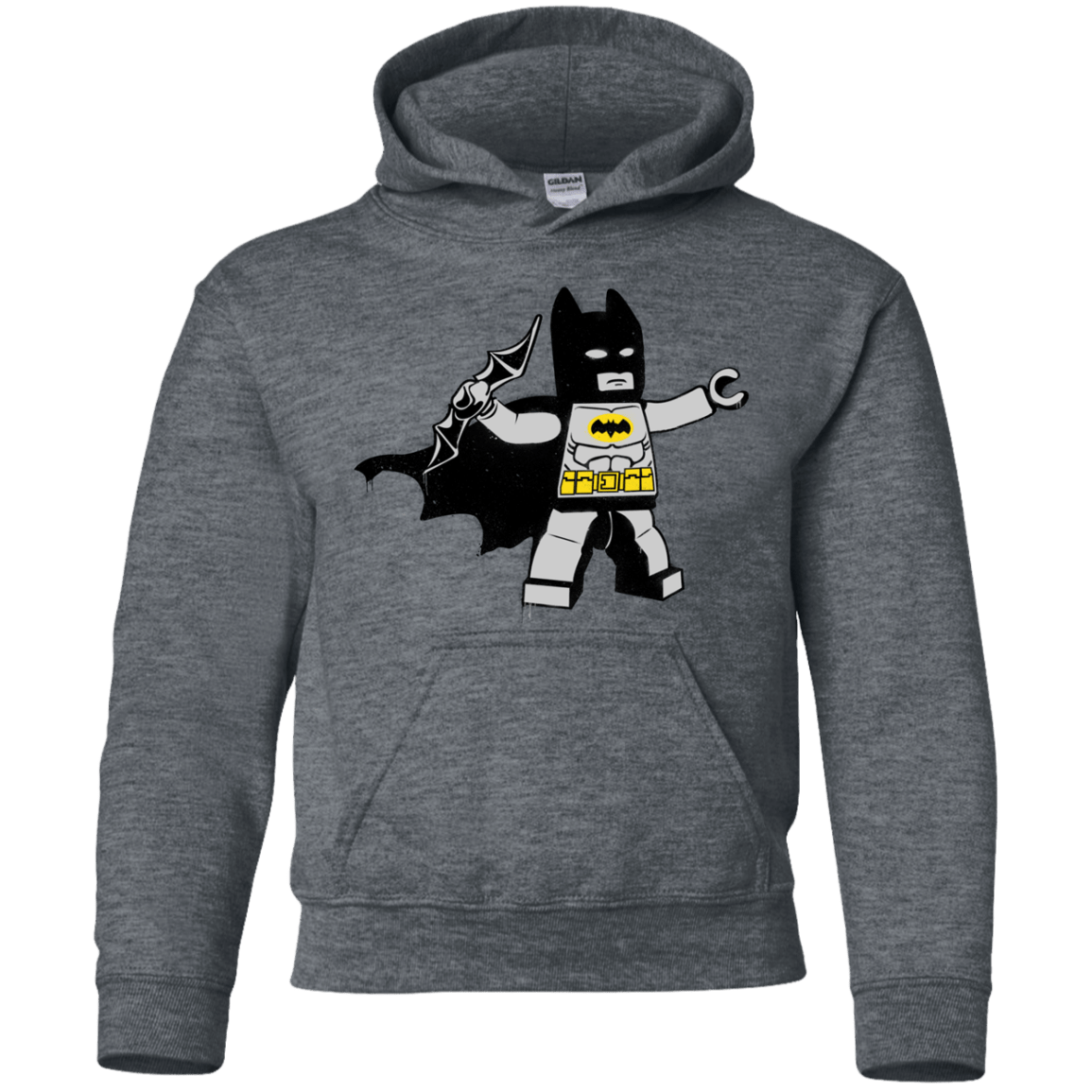 Sweatshirts Dark Heather / YS Batsy Lego Youth Hoodie