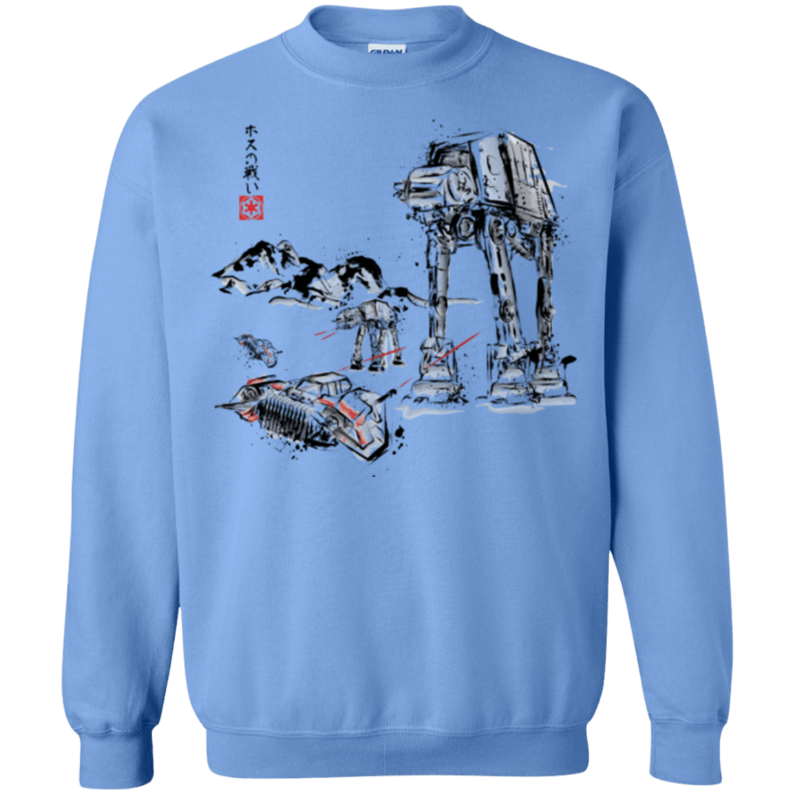 Sweatshirts Carolina Blue / Small Battle in the Snow Sumi e Crewneck Sweatshirt