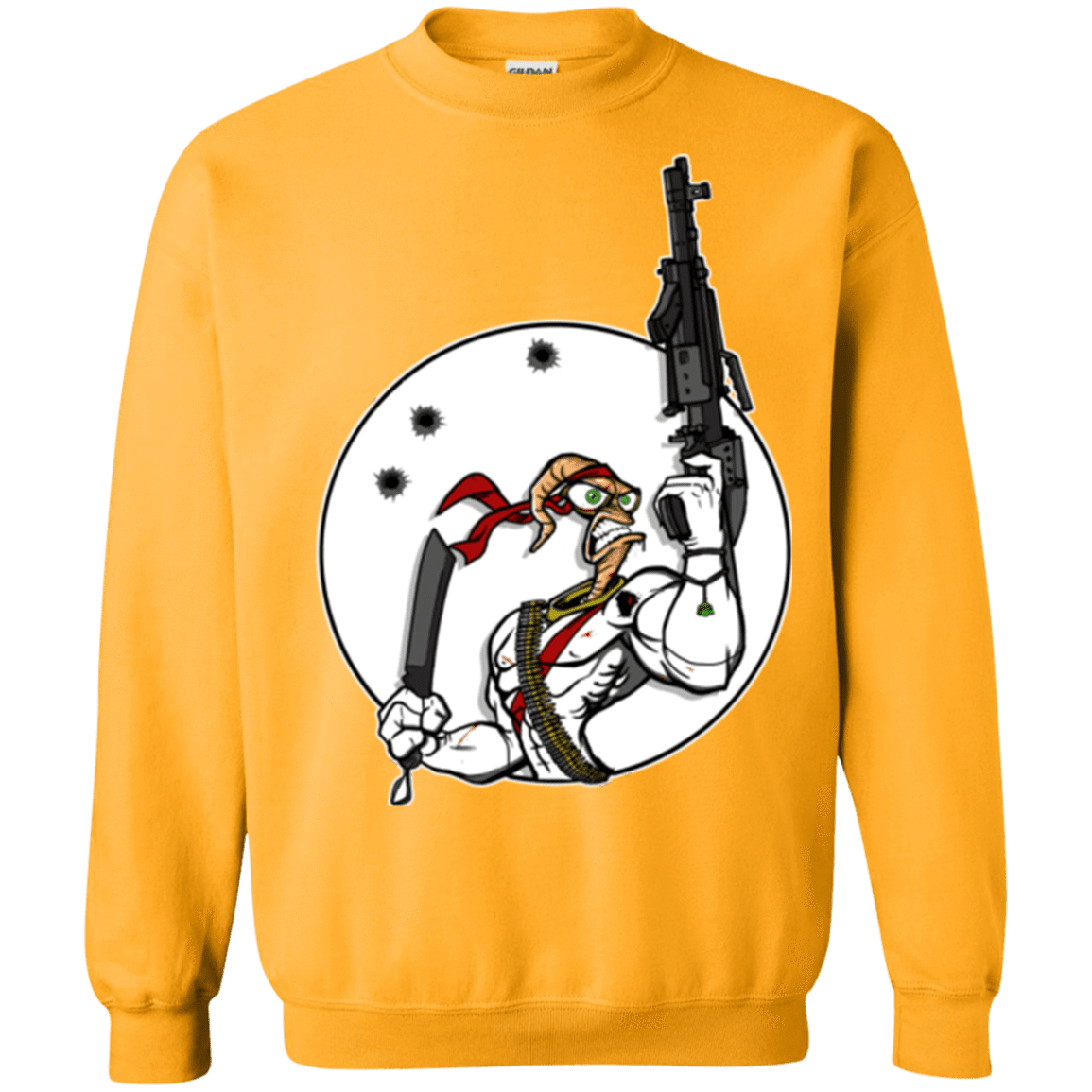 Sweatshirts Gold / S Battle Worm Crewneck Sweatshirt