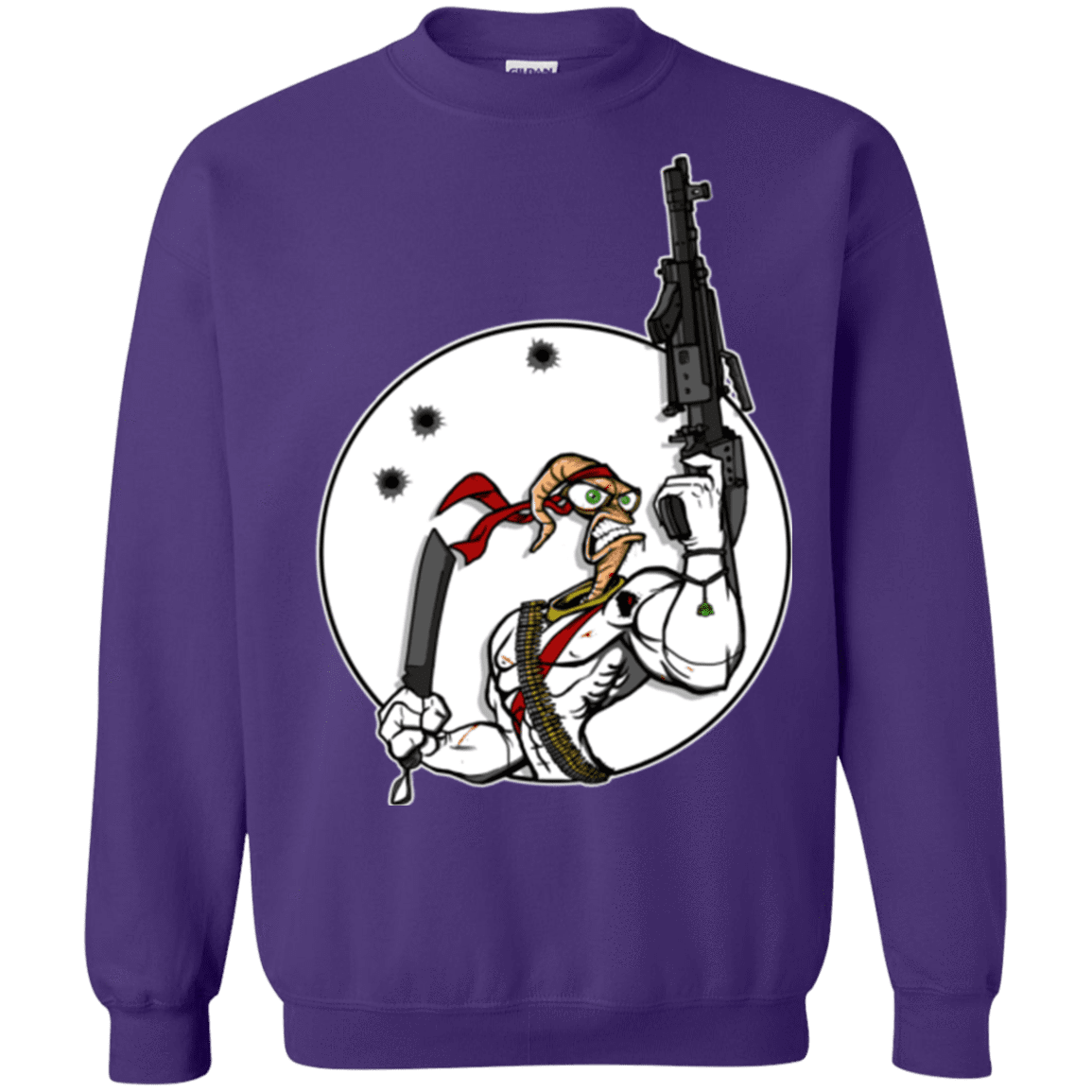 Sweatshirts Purple / S Battle Worm Crewneck Sweatshirt