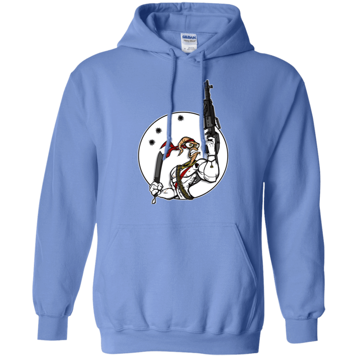 Sweatshirts Carolina Blue / S Battle Worm Pullover Hoodie