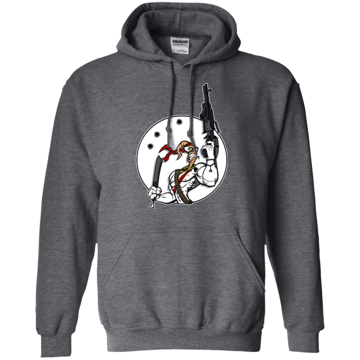 Sweatshirts Dark Heather / S Battle Worm Pullover Hoodie