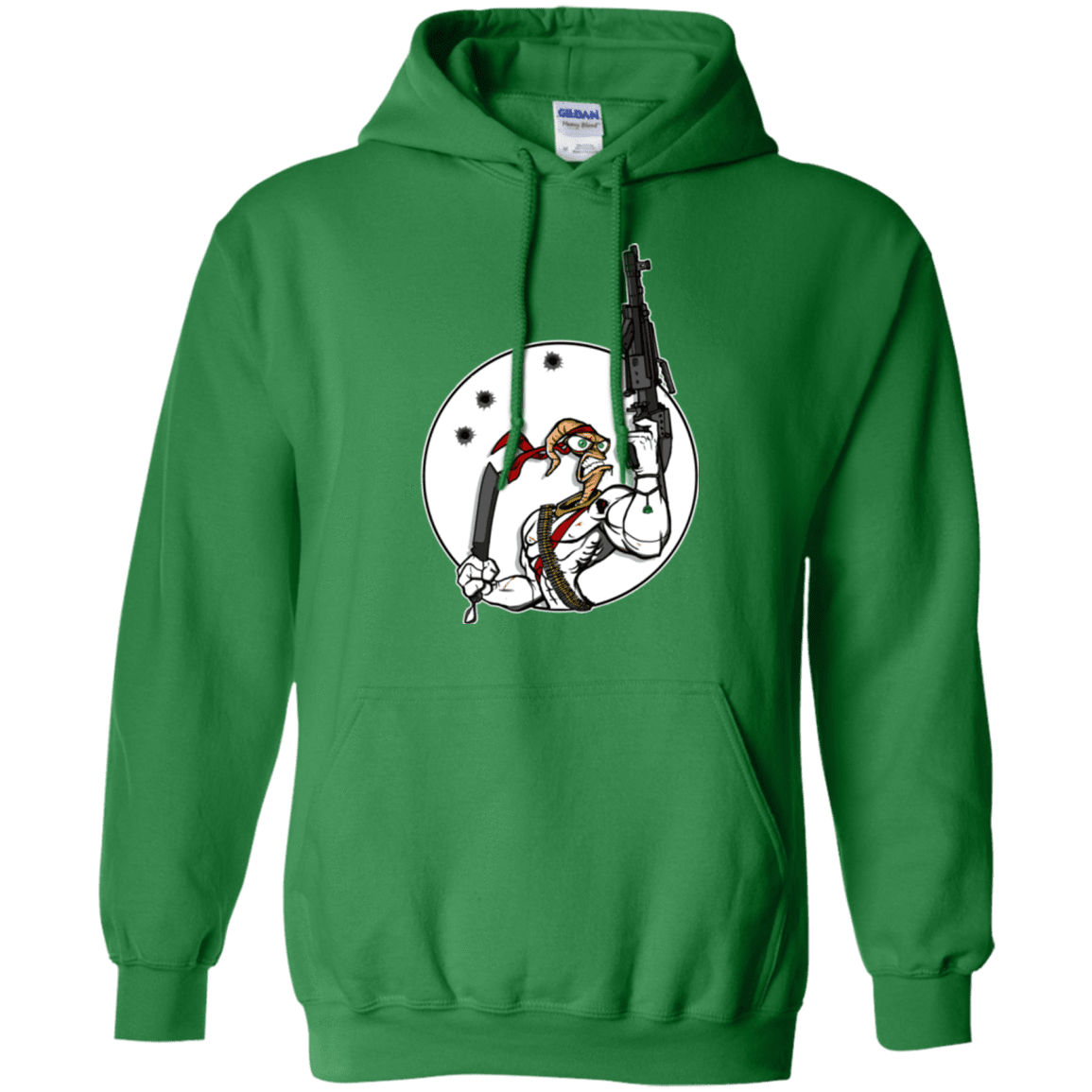 Sweatshirts Irish Green / S Battle Worm Pullover Hoodie