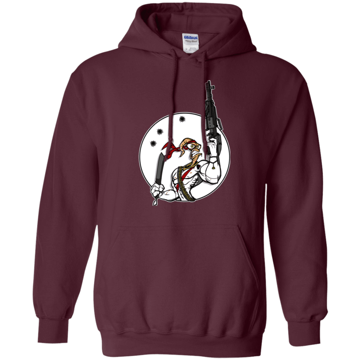 Sweatshirts Maroon / S Battle Worm Pullover Hoodie