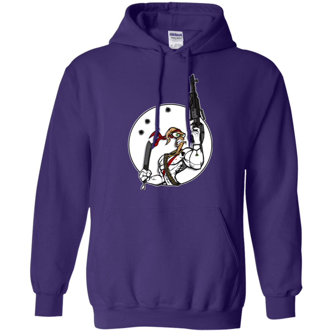 Sweatshirts Purple / S Battle Worm Pullover Hoodie
