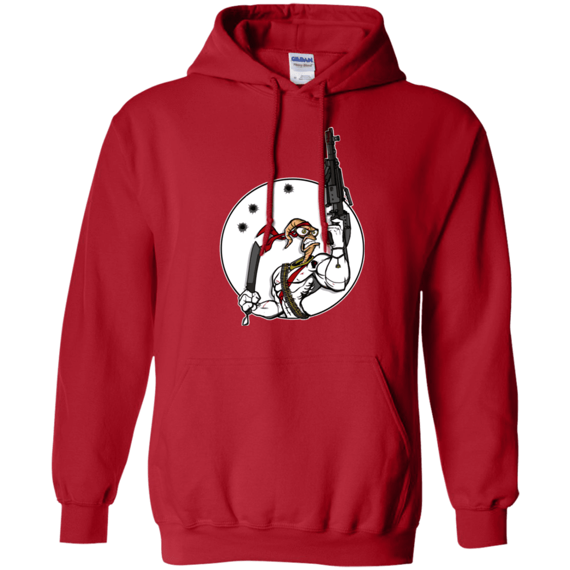 Sweatshirts Red / S Battle Worm Pullover Hoodie