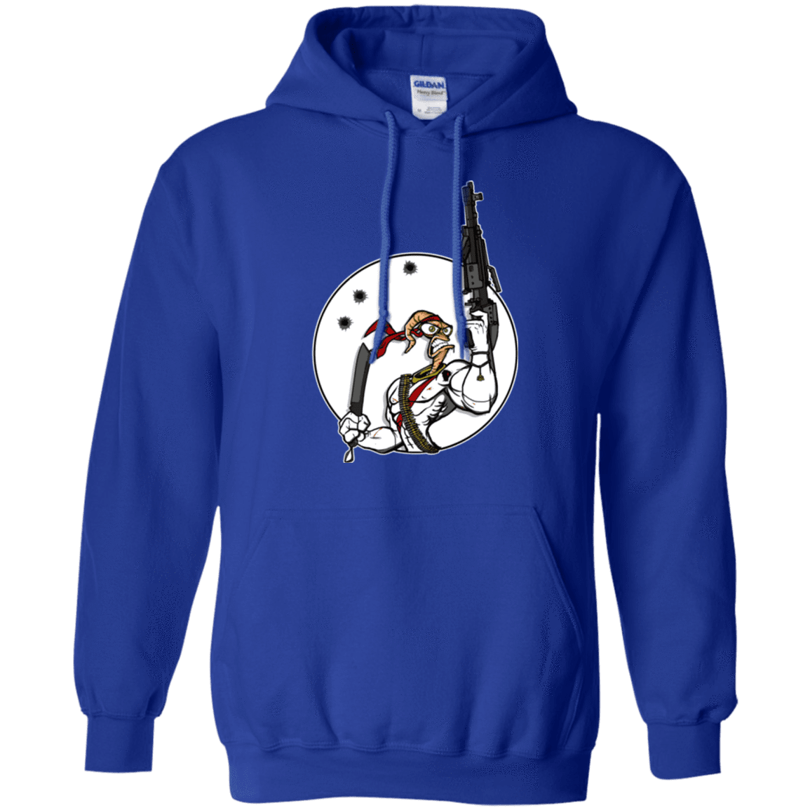 Sweatshirts Royal / S Battle Worm Pullover Hoodie