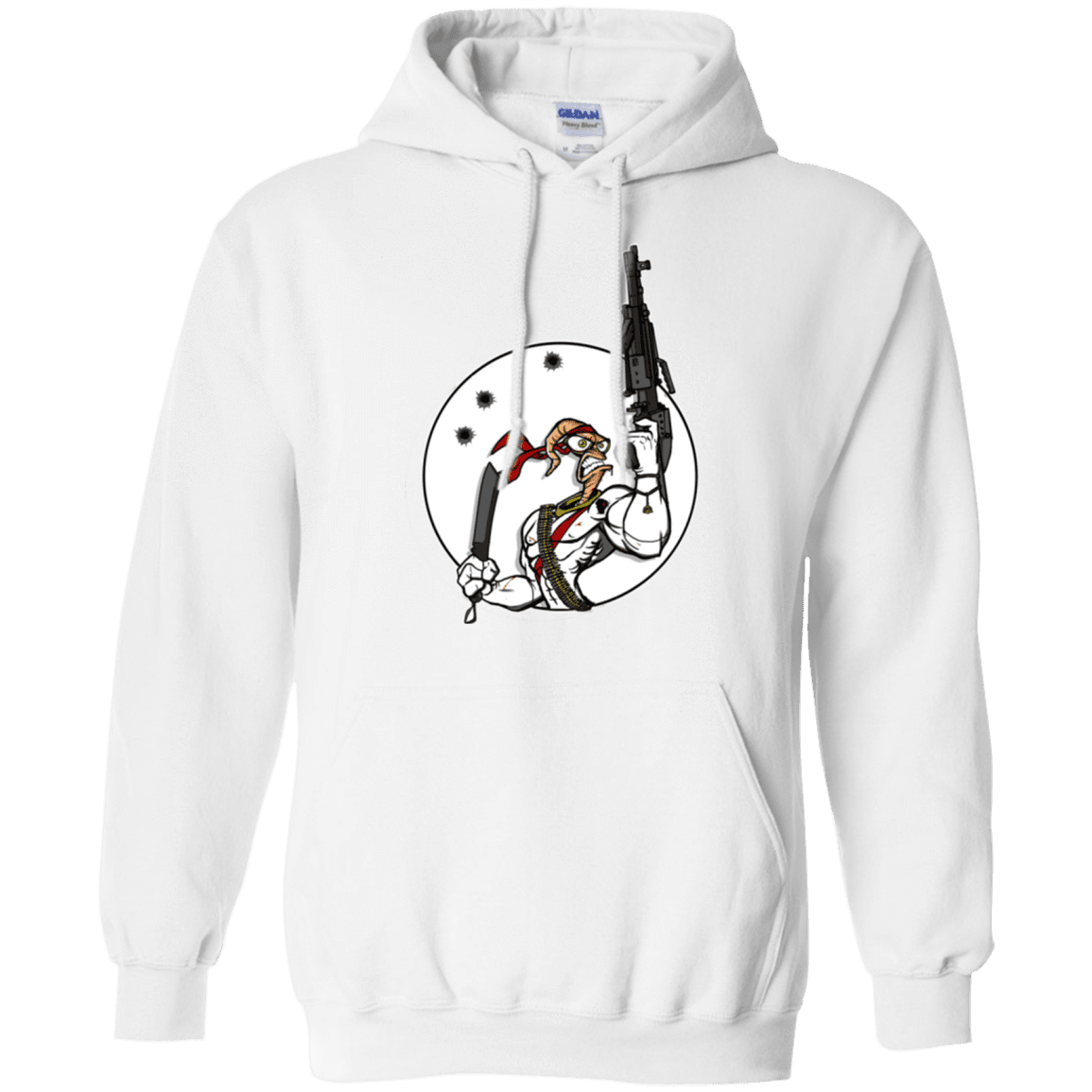 Sweatshirts White / S Battle Worm Pullover Hoodie