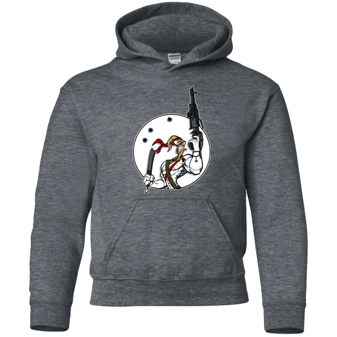 Sweatshirts Dark Heather / YS Battle Worm Youth Hoodie