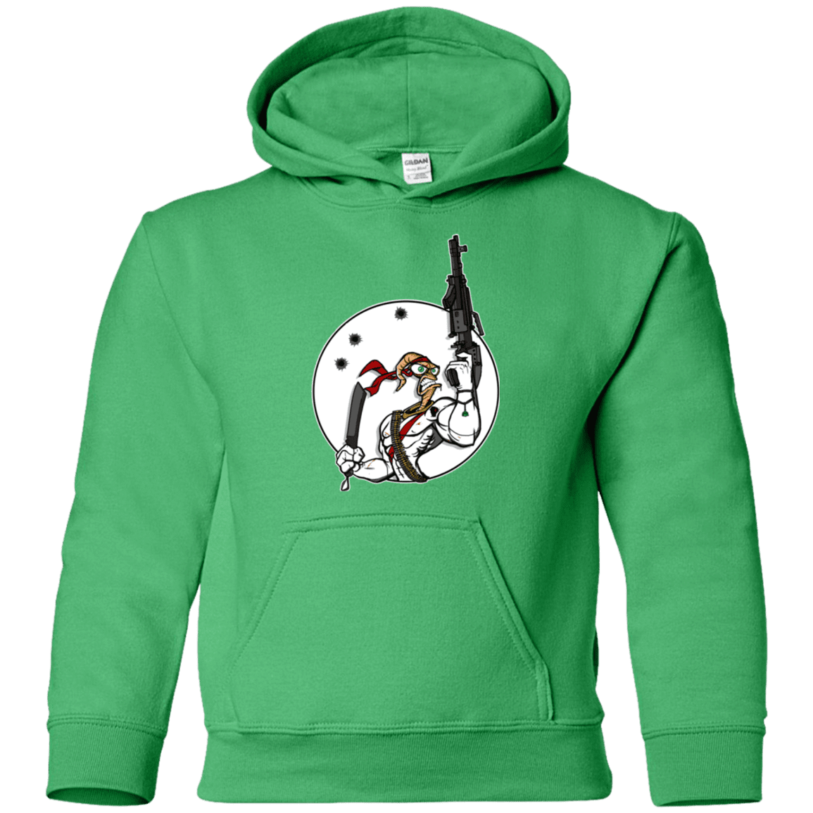 Sweatshirts Irish Green / YS Battle Worm Youth Hoodie
