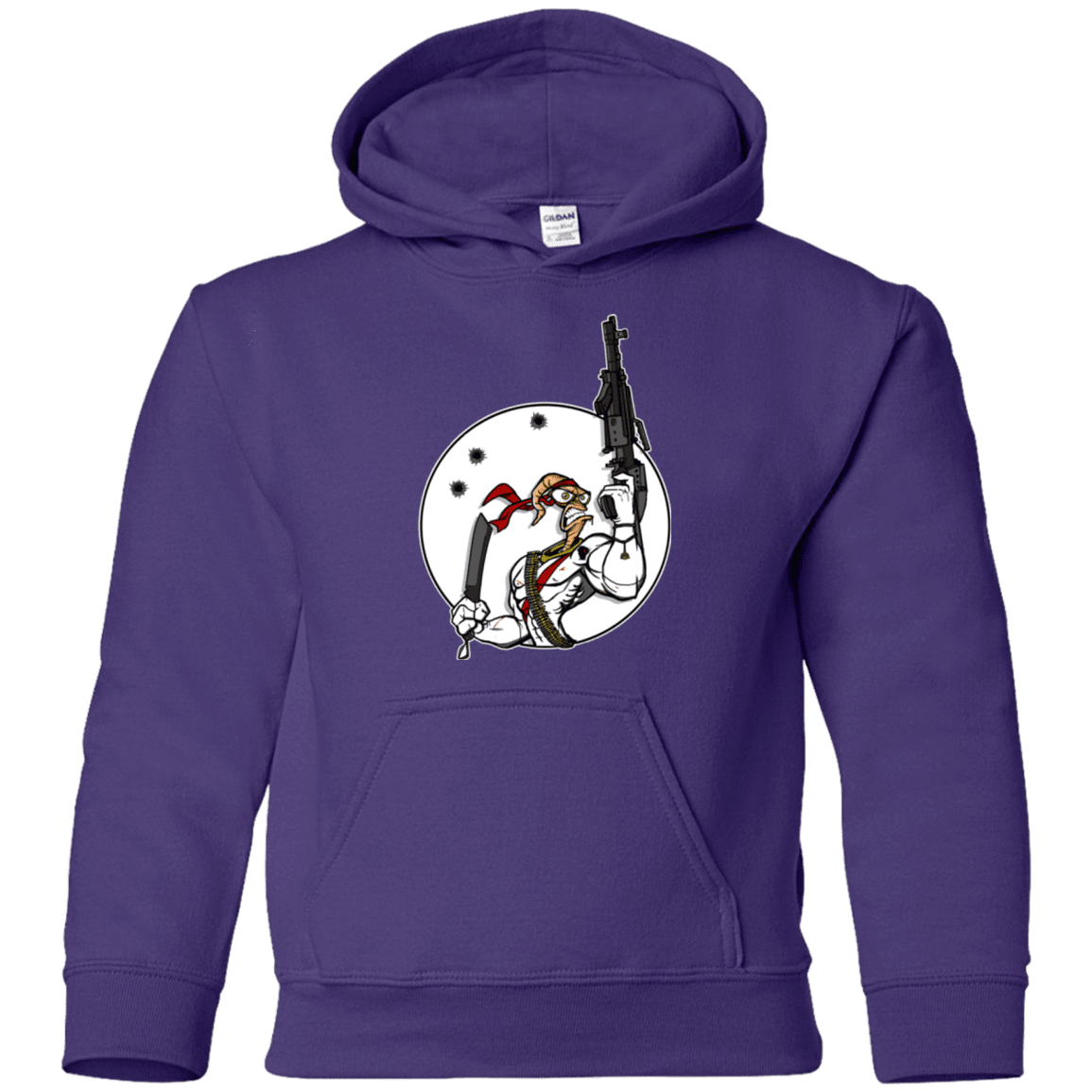 Sweatshirts Purple / YS Battle Worm Youth Hoodie