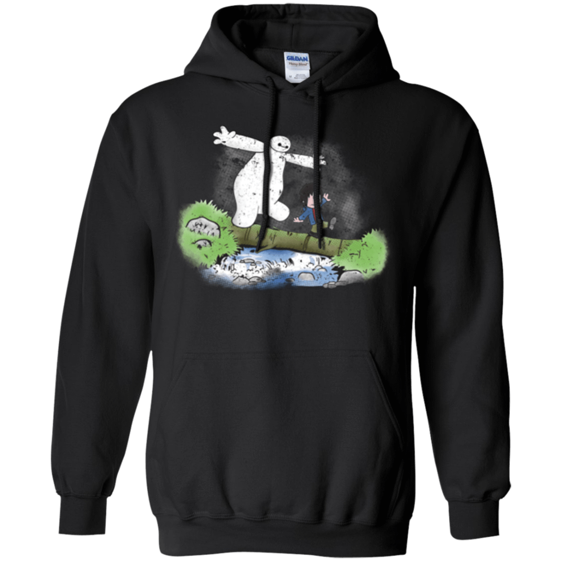 Sweatshirts Black / Small Baymax And Hiro Pullover Hoodie